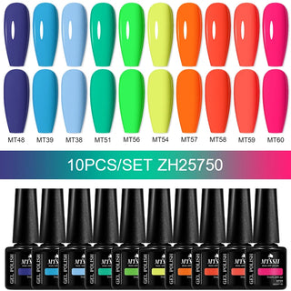 Buy zh25750 10/12pcs Spring Macaron Nail Gel Polish Set Semi Permanent UV for Manicure Soak Off Gel Nail Polish Kit Varnishes Nail Supplies