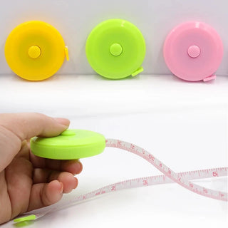 1.5m 60inch Black Double Sided Measuring Tape Auto Retractable Tools ABS Flexible Sewing Mini Measuring Tape