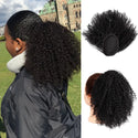 Afro Kinky Curly Synthetic Ponytail Puff Hair Bun Ponytail Hair Extension Drawstring Short Afro Pony Tail Clip in on Hair Bun