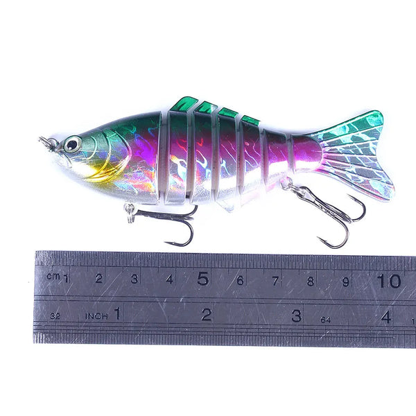 10cm 15.6g Sinking Wobblers 7 Segments Pesca Fishing Lures Multi Jointed Swimbait Hard Bait Fishing Tackle Bass Isca Crankbait