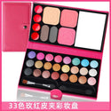 33 Colors Makeup Kit Eyeshadow Powder Blush Lipstick Pallets Long Lasting Girl Pan With Mirror Beginner Plate Cosmetics Makeup