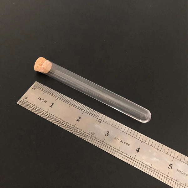 100pcs/Lot 12*100mm Clear Plastic Test Tube With Cork Transparent Test-Tube