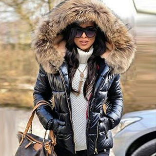 Coats Women Jackets Autumn Winter Faux Fur Hood Zipper Warm Women Coat Outdoor Parka Outerwear Women's Clothing женская куртка