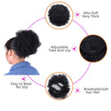 8inch Afro Puff Synthetic Hair Bun Chignon Hairpiece for Women Wig Drawstring Ponytail Kinky Curly Clip in Extensions Pony Tail