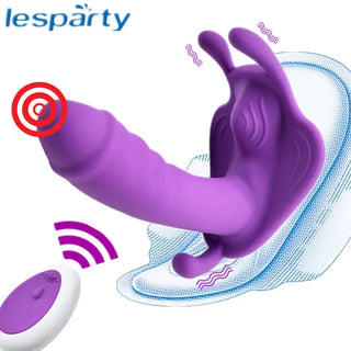 Buy a-with-remote2 Bluetooth Female Vibrator Women&#39;s Dildo Butterfly Vibrator Sex Toys for Women APP Remote Control Anal Vibrators for Women Couple