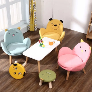 Children Bedroom Back Sofa Seat for Dormitory Baby Learning Cartoon Shape Mini Sofas Kids Furniture Lazy Sofa Chair With Armrest