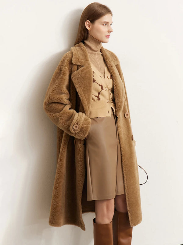 AMII Minimalism Coats for Women 2022 Winter New Warm Temperament Fashion French Style Loose Solid Commuter Thicken Coat 72270105