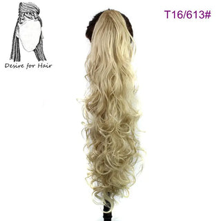 Buy 16-613 Desire for Hair 30 Inch Long Curly Claw Clip Ponytail Heat Resistant Synthetic Hairpieces Fake Hair Extensions