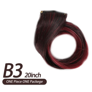 Buy b3 AIYEE Hair Extensions Pure RainBow Hairpiece Clip in Hair Piece Synthetic Long Straight Ombre Pink Red Rainbow Hair Piece