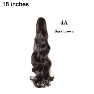 Buy 4a18inch BENEHAIR Fake Ponytail Claw on Ponytail Long Wavy Clip in Hair Extension Hair Synthetic Hairpiece for Women Pony Tail Fake Hair