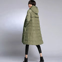 2020 Womens Winter Thick Down Coats Black Navy Blue Army Green Red  8XL Size  Clothes Female  Long Jackets for Women Winter