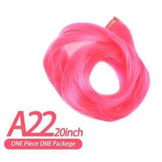 Buy a22 AIYEE Hair Extensions Pure RainBow Hairpiece Clip in Hair Piece Synthetic Long Straight Ombre Pink Red Rainbow Hair Piece