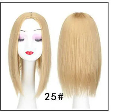 Women Synthetic Hair Pieces 3 Clips in One Piece Hair Extension Long Straight High Temperature Fiber for Lady