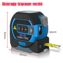 3 in 1 Laser Tape Measure Rangefinder Infrared High-Precision Intelligent Electronic Ruler Cross Line Measuring Instrument Level