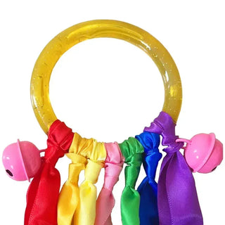 Buy with-bell 7 Colors Gymnastics Ribbons Kindergarten Primary School Morning Exercise Colorful Gymnastic Ring for Dance Performance Equipment