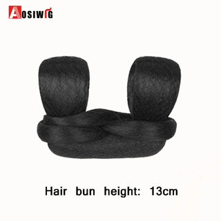 Buy 47 AOSI Hair Braided Clip in Hair Bun Chignon Hairpiece Donut Roller Bun Hairpiece Hand Knitting Braid Synthetic Chignon