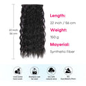 Clip in Hair Extensions Synthetic Fiber Hairpieces 22"