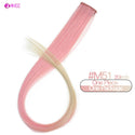 AIYEE Hair Extensions Pure RainBow Hairpiece Clip in Hair Piece Synthetic Long Straight Ombre Pink Red Rainbow Hair Piece