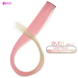 Buy 51 AIYEE Hair Extensions Pure RainBow Hairpiece Clip in Hair Piece Synthetic Long Straight Ombre Pink Red Rainbow Hair Piece