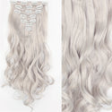 22Inch Long Straight Wavy Hair Extension 7Pcs/Set 16 Clips High Tempreture Synthetic Hairpiece Clip in Hair Extensions