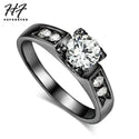 Classical Wedding Rings for Women Shiny Cubic Zircon Engagement Anniversary Gifts for Lady Girls Trend Jewelry Accessories R051