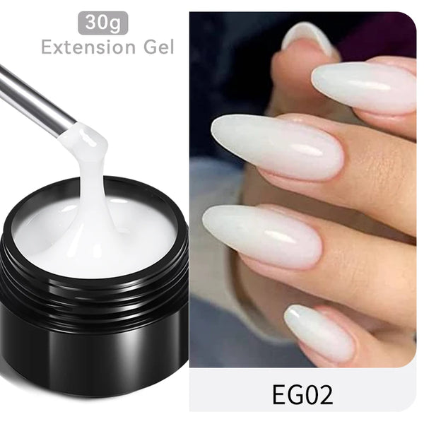 BORN PRETTY 60/30ml Hard Jelly Extension Nail Gel Polish French Nails Nude Pink White Clear Nail Supplies Gel for Extension