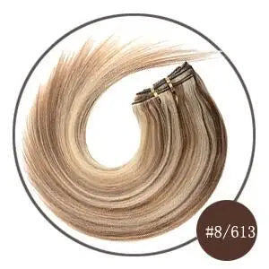 Buy p18-613 Doreen 10 12 14 16 Malaysia Short Double Weft Clip in Human Hair Extensions Thick 100% Straight Hair Clip in Extensions 7 Pieces