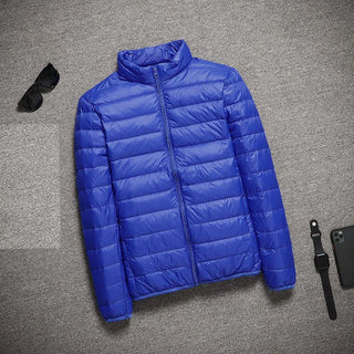 Buy blue-stand 2023 New Hooded Ultralight Quilted Coat for Warm Winter Down Coats Light Puffer Lightweight Down Jackets Men&#39;s Jackets Spring