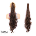 32inch Synthetic PonyTail Long Layered Flexible Wrap Around Fake Tail Hair Extensions Natural Curly Hairpiece for Women