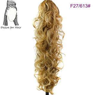 Buy p27-613 Desire for Hair 30 Inch Long Curly Claw Clip Ponytail Heat Resistant Synthetic Hairpieces Fake Hair Extensions