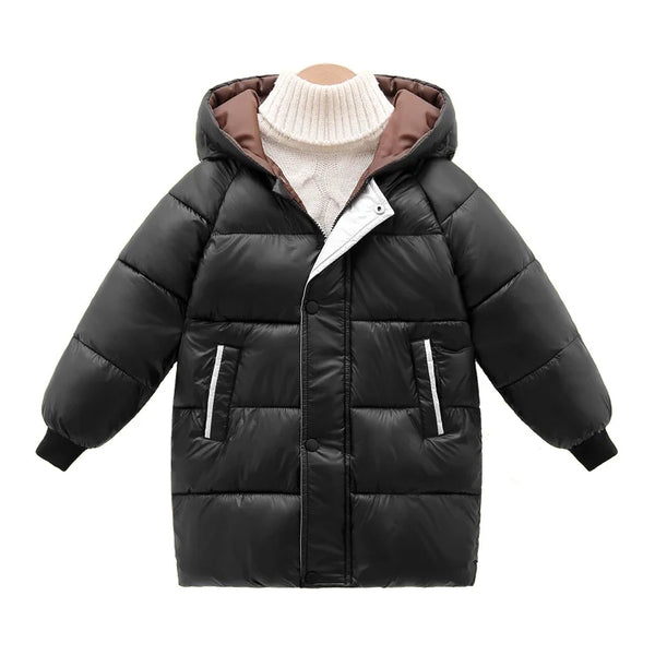 2023 Winter Girls Down Jackets Autumn Fashion Boys Warm Down Jacket Kids Hooded Outerwear High Quality Children Snowcoat Coats