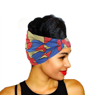 Buy 184b-rd-ye-bl African Pattern Print Headband