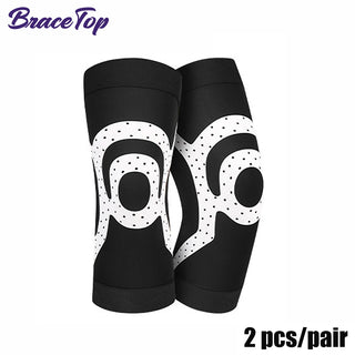 Buy 2-pcs-black-white BraceTop Summer Ultra-Thin Knee Joint Protector Sports Knee Pads Exercise Yoga Dancer Decompression Kneecap for Running Cycling