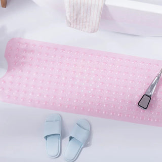 Buy pink Bath Mat Long Strip PVC Anti Slip Bathroom Mat Shower Tub Floor Mat Suction Cup Quality Wholesale Price