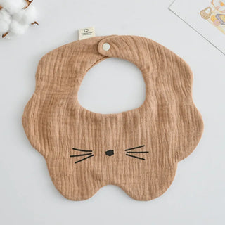 Buy coffee-cat Cotton Gauze Baby Print Bibs Infant Bib