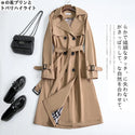 2024 Fall Winter Wholesale Long Trench Coats Women Military Style Plus Size Overcoats Coat