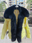 2023 Women Winter  Coat Real Big Fox Fur Collar With Goose Down Jacket Trim Light Autumn Outwear High Quality Lady Coats