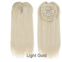 14inch Straight Synthetic Blonde Hair With Bangs for Women Clip-In One-Piece Hair Extension High Temperature Fiber