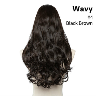 Buy black-brown U-Part Synthetic Clip in Hair Extension