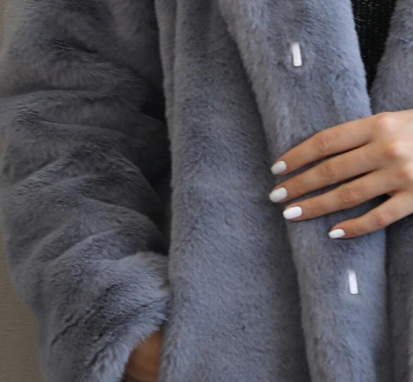 2022 Autumn Winter New Women Faux Fur Coat Elegant Fluffy Thick Warm Artificial Fur Coats