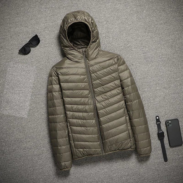 2023 New Hooded Ultralight Quilted Coat for Warm Winter Down Coats Light Puffer Lightweight Down Jackets Men's Jackets Spring