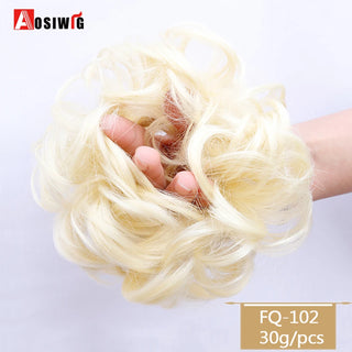 Buy 1021 AOSIWIG Synthetic Long Curly Chignons Hair Tails Clip in Hair Extensions Fake Hair Pieces Heat Resistant Chignons for Women