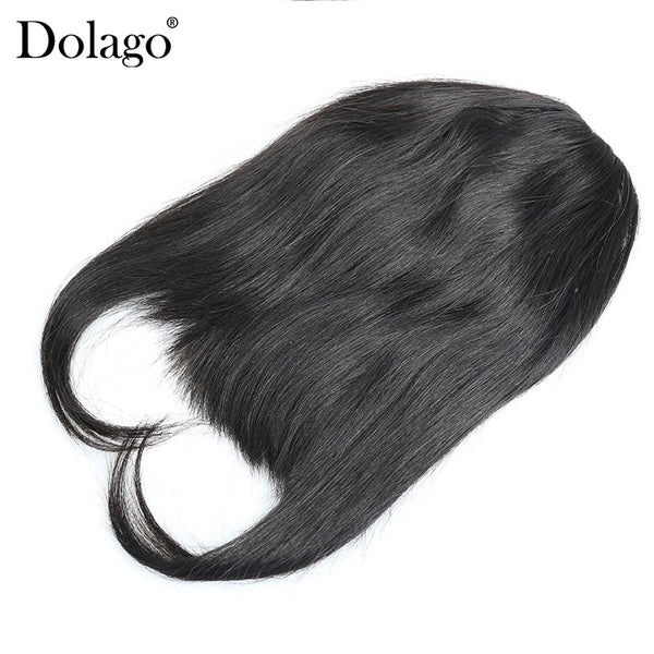 Brazilian Human Hair Blunt Bangs Clip in Human Hair Extension Natural Black Dolago 100% Virgin Hair Products