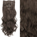 22Inch Long Straight Wavy Hair Extension 7Pcs/Set 16 Clips High Tempreture Synthetic Hairpiece Clip in Hair Extensions