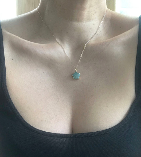 Amazonite Star Necklace