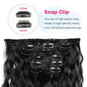 Clip in Hair Extensions Synthetic Fiber Hairpieces 22"