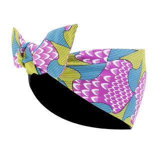 Buy 1002f-l-purple-ye African Pattern Print Headband