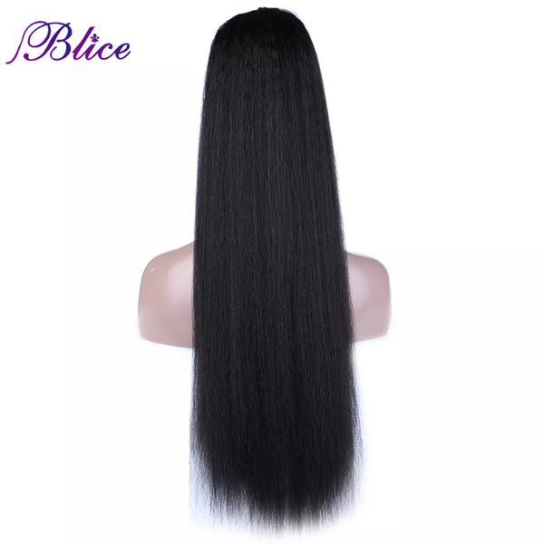 Blice Synthetic Long Yaki Straight Ponytail 30inch Fashion Super Ponytail Multivariant Style for Girls All Colors