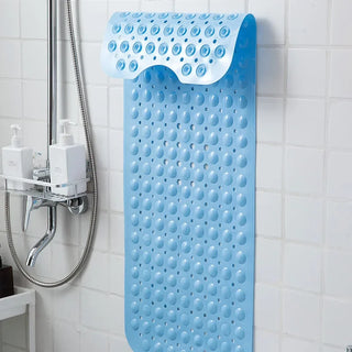 Buy sky-blue Bath Mat Long Strip PVC Anti Slip Bathroom Mat Shower Tub Floor Mat Suction Cup Quality Wholesale Price