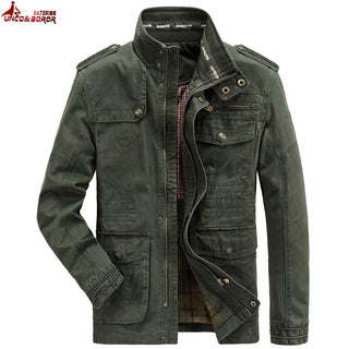 Autumn Winter Jacket Men Pure Cotton Business Casual Cargo Jackets Army Military Motorcycle Bomber Coats Male Jaqueta Masculina